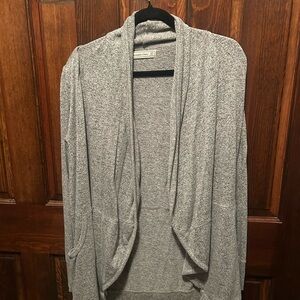 Abercrombie & Fitch Light Gray Open Cardigan